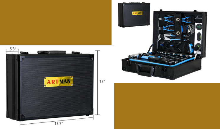 Portable Toolbox Chest with Tools